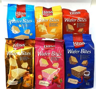【批發(fā)阿拉伯聯(lián)合酋長國進(jìn)口比麗滋夾心威化餅多口味100克/袋】價格_廠家_圖片 -