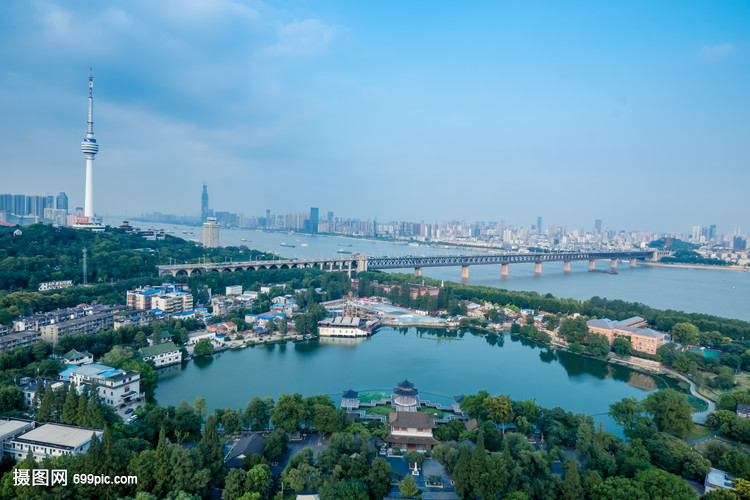 武漢城市風(fēng)光長(zhǎng)江大橋電視塔